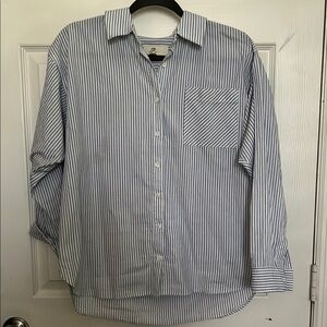 Thread & Supply Blue and White Casual Button Down Shirt